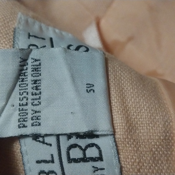 Blassport Pink Linen Long Pencil Skirt with Back Split Size 8P - Picture 8 of 8